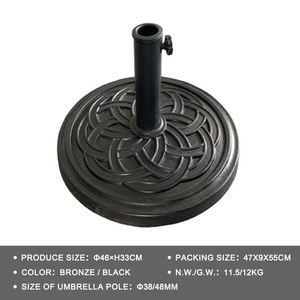 <span class=keywords><strong>Base</strong></span> de sombrilla redonda de resina de nuevo diseño <span class=keywords><strong>Base</strong></span> de sombrilla llena de agua negra para muebles de exterior de patio - Product Image 4