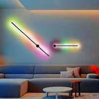 Enerji tasarrufu minimalist basit ip65 siyah uzun led duvar ışıkları