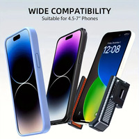 Support de téléphone pour guidon de vélo ou moto, fixation sécurisée, antichoc, flexible, étanche, clip de fixation pour téléphone portable pour 4 à 7 téléphones