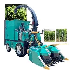 Mesin penyembur jagung pertanian gabungan pemanen jagung jerami Silage mesin pemainan jagung pemujaan digunakan oleh pertanian keluarga kecil
