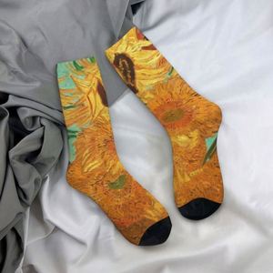Calcetines Personalizados de <span class=keywords><strong>Vincent</strong></span> Van Gogh con Diseño de Doce Girasoles, Calcetines de Vestir Cálidos y Modernos para Hombre y Mujer con Función Antibacteriana - Product Image 4