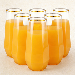 <span class=keywords><strong>Verre</strong></span> à vin mousseux sans pied en <span class=keywords><strong>plastique</strong></span> transparent PET réutilisable et incassable de 9 oz pour les fêtes, le whisky, les cocktails, le martini, le <span class=keywords><strong>mojito</strong></span> - Product Image 1