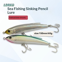 Leurre de pêche artificiel coulant en ABS imprimé, 15 cm, 65 g, pour la pêche en bateau, crankbait, leurre dur pour la pêche au thon