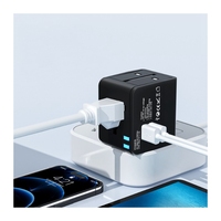 Coloré GaN 30W PD international tout en un adaptateur de voyage dans le monde entier Prise de chargeur de voyage universel mondial avec usb et type c