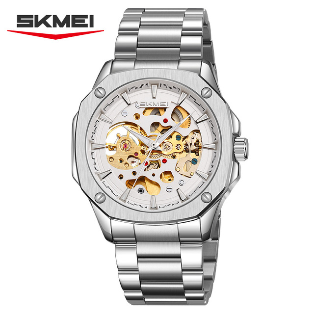 SKMEI Newest Automatic Mechanical Watch With Mass Stock Inventory Accept OEM Logo China Factory Supply
