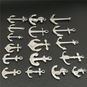 จี้รูปสมอเรือสแตนเลสสำหรับทำเครื่องประดับ DIY อุปกรณ์เสริมสำหรับสร้อยข้อมือ ขายส่ง - Product Image 1