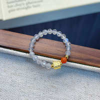 Heilkristall-Stein Handgefertigter Bunter Perlenring Schmuck DIY Elastischer Ring für Frauen