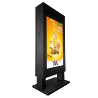 65 "Dual Screen Freistehendes LCD Digital Signage Doppelseitiges Totem-Touch-Display für den Außenbereich Werbung für LCD-Fernseher
