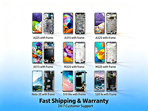 Écran LCD et assemblage d'écran tactile avec châssis pour <span class=keywords><strong>Samsung</strong></span> <span class=keywords><strong>Galaxy</strong></span> A Series (A9, A12, A20, A21, A30, <span class=keywords><strong>A40</strong></span>, A50, A51) – Pièces de rechange pour smartphone - Product Image 4