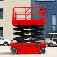 Promotion : Plateforme élévatrice à ciseaux hydraulique autopropulsée de 8 m, plateformes élévatrices à ciseaux électriques mobiles pour usage en entrepôt