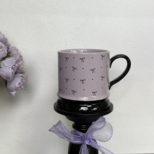 Mug à café en céramique avec anse, couleur violet, pour usage domestique et cadeaux - Product Image 2