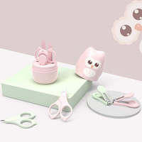 Tendance 4-en-1 ensemble de soins pour nouveau-nés doux mignon hibou forme Silicone bébé ongles Kit sûr et pratique bébé coffrets cadeaux