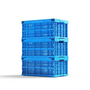 Boîtes de transport pliables en plastique personnalisées, multi-usages, empilables, pour le déménagement, les outils, les caisses de manutention, les boîtes de rangement pliables - Product Image 6