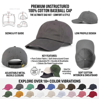 Gorra de Béisbol Personalizada de Alta Calidad, de Algodón, Lisa, con Logotipo Bordado, Suave, de 6 Paneles, Lavada, para Hombre, Sin Estructura, Ajustable, Estilo Dad Hat