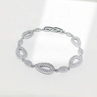 Bracelet personnalisé en argent 925 avec trèfle et pierre naturelle gravée, zircon taille marquise, pour femme, plaqué or 18 carats, multicouche, idéal pour les fêtes
