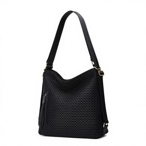 Sac fourre-tout de luxe en cuir véritable de vachette grande capacité pour femme avec fermeture ouverte - Product Image 2