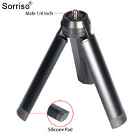 Mini trépied SORRISO, trépied portable pour stabilisateur de caméra, 360° °   Tête pivotante pour projecteur, support de téléphone portable, accessoires photo pour appareil photo