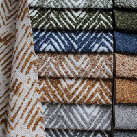 Tissu Jacquard Uni en Chenille Tricoté 100% Polyester Peluche Durable Résistant à l'Abrasion en HDPE pour Canapé - Vente en Gros
