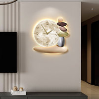 Jam Dinding Quartz Modern Tanpa Suara, Kristal Bercahaya, Jarum Analog MDF, Dekorasi Ruang Tamu Ruang Makan Geometris