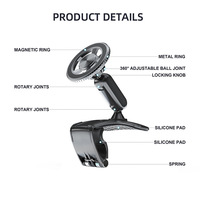 Accessoires mobiles tendance Support de téléphone magnétique flexible à angle réglable à 360 degrés Mains libres Universel Tableau de bord Lit Bureau