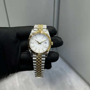 Reloj de Alta Gama 2025 con Bisel Acordonado de Acero Inoxidable Bicolor, Movimiento Automático, Resistencia al Agua de 100 Bares, Versátil - Product Image 1