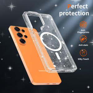 Funda Magnética Transparente con Brillantina para Samsung Galaxy S26 Ultra S26 Plus S25 Ultra S25 FE, Antigolpes, Brillante, para Mujer - Product Image 5