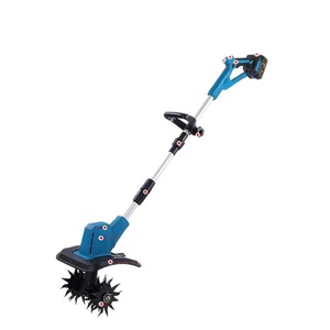 Micro-motoculteur électrique portatif au lithium 850W bleu/noir pour désherbage agricole, creusement de fossés et scarification domestique - Product Image 5