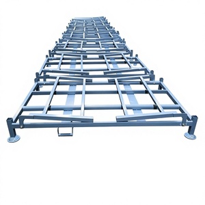 Étagère de rangement pliable et empilable pour pneus en métal robuste avec surface électrolytique en bleu, vert phthalocyanine ou argent - Product Image 1