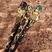 Baguette magique en cristal naturel, 12 constellations du zodiaque, sceptre à double tête, fée en cristal, point de guérison métaphysique, accessoire de rituel