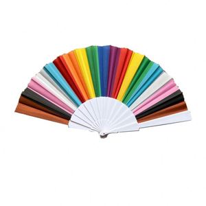 Handmade Summer Cool Color Artistic Glitter Bamboo-Woven Fan Premium Bamboo Crafts - Product Image 1