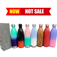 Frasco de botella de agua de acero inoxidable de 500ML con aislamiento al vacío de doble pared sin BPA a prueba de fugas