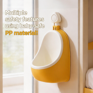 Mini urinario móvil de plástico con ventosa para pared, diseño infantil, dispositivo de entrenamiento para orinar para niños de guardería, uso en baño - Product Image 4