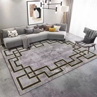 Oriental turquie gris 3d velours tapis imperméable et tapis pour salon maison