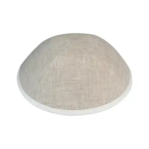 High Quality Linen Customized Jewish Kippah Yarmulke Kippah Jewish Hat