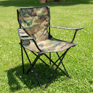 Chaise de camping pliable moderne camouflage de Chine avec porte-gobelet, légère et portable, pour extérieur, parc, pêche, livraison directe UE - Product Image 1