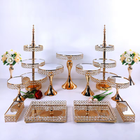 Ensemble de supports à gâteaux MIXWARES, présentoir à desserts pour mariage, assiettes décoratives pour fête, centre de table pour buffet, décoration de mariage