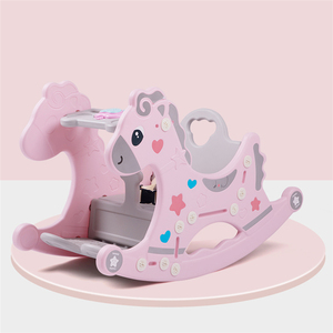 Jouet cheval <span class=keywords><strong>à</strong></span> <span class=keywords><strong>bascule</strong></span> <span class=keywords><strong>licorne</strong></span> pour enfants jouet <span class=keywords><strong>à</strong></span> chevaucher pour aire de jeux polyvalente avec des animaux de dessins animés en plastique durable - Product Image 1