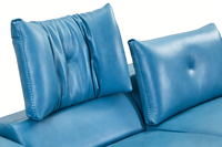 Canapé sectionnel électrique moderne en forme de L avec appui-tête réglable et pieds hauts, canapé de luxe à mouvement électrique pour la maison