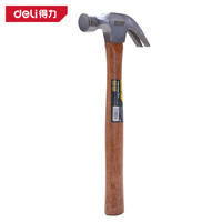 Marteau à griffes Deli Tool avec manche en bois, marteau multifonction pour retirer les clous