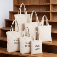 Bolsas de Lona de Algodón de Gran Capacidad Personalizadas al por Mayor, Bolsas de Compras de Algodón Puro con Asa para Publicidad y Marca