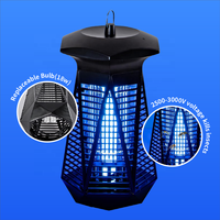 JZ-Trampa para Interiores y Exteriores, Lámpara UV de Alta Potencia para Insectos, Control de Plagas, IPX4, Ideal para Acampar