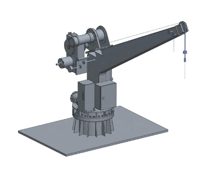 Gravity Luffing Arm Davit 120KN Capacity for Marine Ship's Emergency Rescue Boat-GT Brand Essential Marine Supply