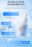Serum Wajah Multi Peptida GHK-Cu Blue Copper SNAP-8 Pengencang Pengangkat Perbaikan Anti-Penuaan Peningkat Kolagen Perawatan Kulit Label Pribadi