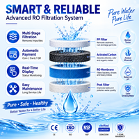 Distributeur d'eau purifiée en libre-service, système RO, paiement par pièces, billets et cartes, pour le remplissage de bouteilles