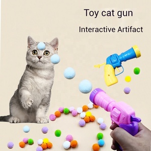 Silenzioso palla <span class=keywords><strong>gatto</strong></span> giocattolo eco-friendly palla di pelo catapulta con pistola di plastica sparo stile cartone animato - Product Image 2