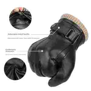 <span class=keywords><strong>Gants</strong></span> habillés chauds en cuir cachemire pour hommes <span class=keywords><strong>Gants</strong></span> d'<span class=keywords><strong>hiver</strong></span> à écran tactile Style imprimé Fête quotidienne Usage décontracté Cadeau parfait pour papa - Product Image 3