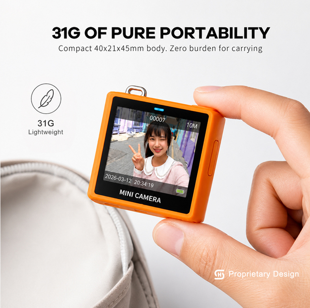 Vintage 2.5K Mini Camera 64MP 1.4 IPS Screen 16X Zoom Slow Motion Video Recorder Portable Camcorder for Students