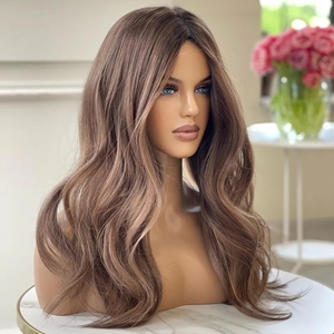 Large Stock Jewish Kosher Topper for Women Ash Brown Real Scalp 4x4 6x7 7x8 8x9 Silk Base Weft Back European Human Hair <strong>Toupee</strong> - Product Image 5