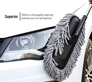 Plumero multiusos para coche, cepillo de microfibra para Exterior e Interior, con mango extensible - Product Image 3