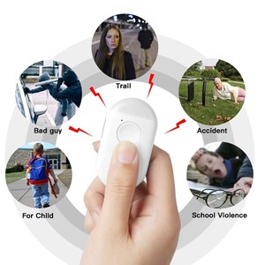 Gran precio recargable seguridad colorida luz Led niños emergencia Personal Usb mujeres alarma llavero con ubicación - Product Image 4